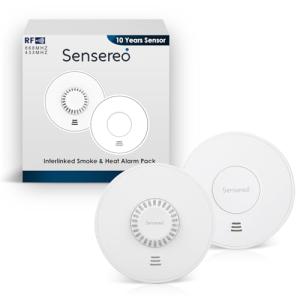 Sensereo Detector de humo y calor, 10 años de duración de b…