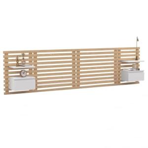 IDMarket - Cabecero de cama colgante AVA 240 cm con mesita…