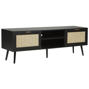 Mueble de TV de ratán frontal de mimbre MDF madera de cauch…