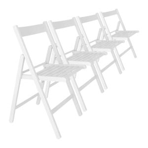 WELL HOME - Set de 4 Sillas 43x47x79cm BAS blancas
