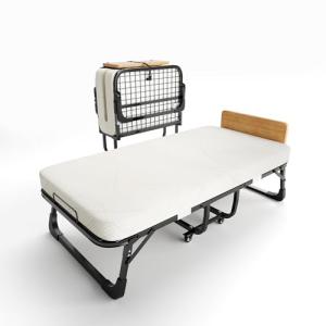 Gunuss Cama plegable de metal con colchón (incluye colchón…