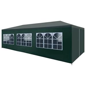 vidaXL Carpa Celebraciones 3x9m Verde Toldo Marquesina Cena…