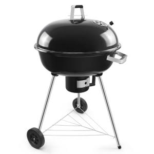 kisidus Barbacoa de carbón vegetal con tapa y ruedas, 54 cm…