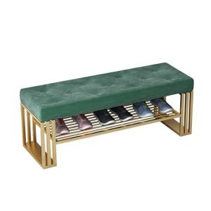 Banco de almacenamiento de zapatos con asiento acolchado, o…
