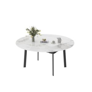 FATIVO Mesa de comedor redonda extensible, mesa de cocina d…
