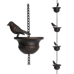 Diseño de cadenas de lluvia de hierro para pájaros, decorac…