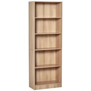 HOMCOM Librería Estantería de 5 Niveles para Libros con 3 B…