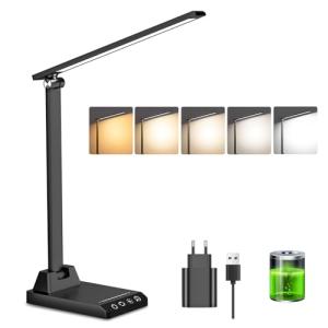 Ylatoial Flexo Escritorio,Lámpara Escritorio con 2500mAh Ba…