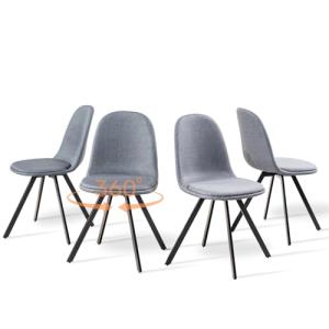 FurnitureR Juego de 4 sillas de Comedor giratorias 360°, si…