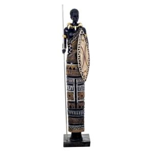 BY SIGRIS Figura de Africana Negro de Resina 55 * 10 * 12cm