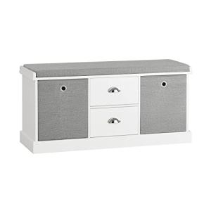SoBuy FSR66-HG Zapatero Banco con 2 cajones y 2 cestas,Banc…