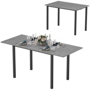 HOMCOM - Mesa de comedor extensible, mesa de cocina para 6…