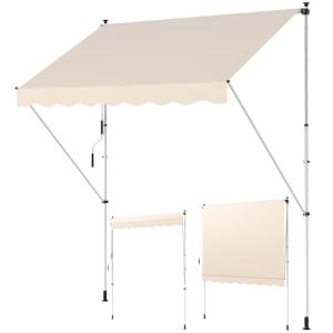 Outsunny Toldo Manual Retráctil 3x1,5 m Toldo Exterior Terr…