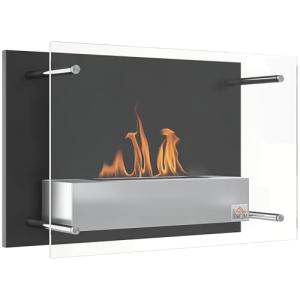HOMCOM Chimenea de Bioetanol de Pared Estufa de Bioetanol C…