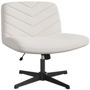 Yaheetech Silla de Oficina sin Reudas, Silla Piernas Cruzad…