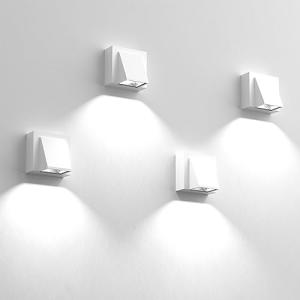 4 Piezas Aplique Pared Interior Blanco Frío 6000K 6W 500LM…