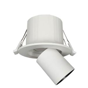 IWIIK Lampara de techo LED orientable y ajustable blanca, g…