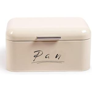 Madera Nieve Panera metálica con tapa abatible | Caja de al…