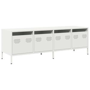 vidaXL Mueble para TV Acero Laminado en frío Blanco 135x39x…