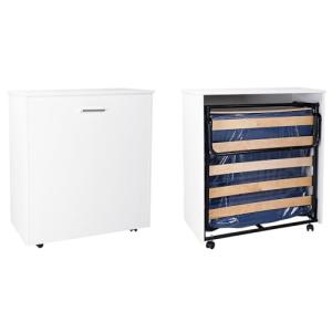 Cama plegable para ahorrar espacio con ruedas de colchón 80…
