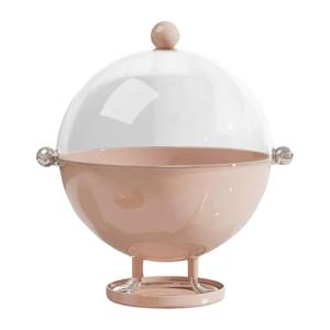 KESOTO Frutero con Tapa, Cesta de Pedestal Transparente con…