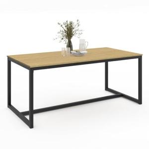 IDMarket - Mesa de comedor rectangular Detroit para 8 perso…