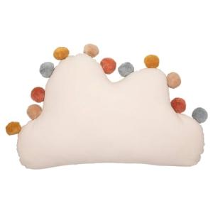 Atmosphera - Cojín Decorativo Nube de algodón con Pompones…