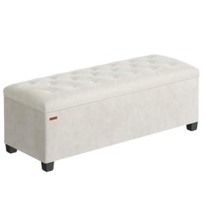 SONGMICS Puff Almacenaje, Baúl con Patas, 40 x 110 x 39 cm,…