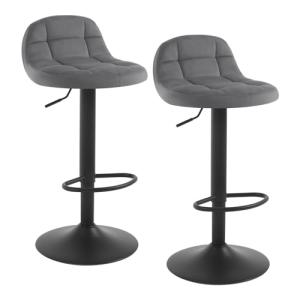 WOLTU 2X Taburetes Bar de Terciopelo Taburetes Altos con Re…