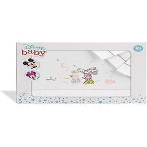Interbaby MN003-12 Sábanas Cuna Disney Minnie Mouse Blanco…