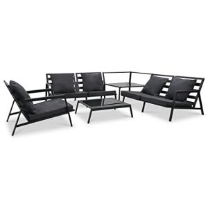 MOONAIRY Muebles de jardín 5 pzas y Cojines, Set De Jardin,…
