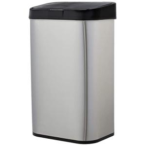 Amazon Basics Cubo de basura automático de acero inoxidable…