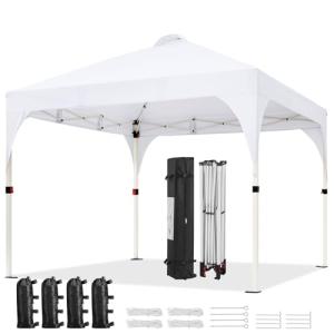 Yaheetech Carpa Plegable 3x3m Cenador de Jardín Impermeable…