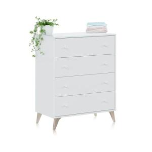 duehome | Cómoda de 4 Cajones para Dormitorio, Cajonera Dor…