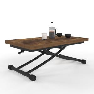 IDMarket – Mesa baja 2 en 1 elevable en mesa de comedor 6-8…