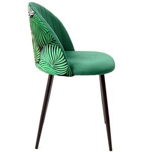 HABITMOBEL Conjunto de 4 Sillas Metal y tapizado velvetti V…
