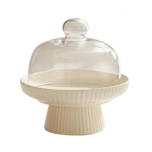 ZGFHLI Frutero De Cerámica con Pie para Mostrador De Cocina…