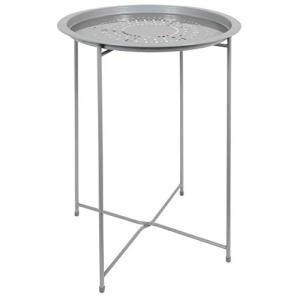 HOME DECO FACTORY The Mesa Auxiliar de Metal Gris, Hierro,…