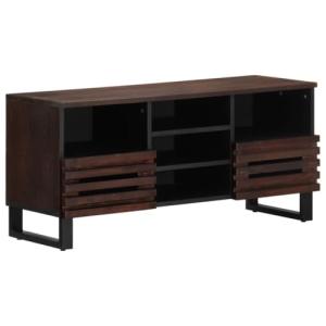 vidaXL Mueble de TV Madera Maciza Mango marrón 100x34x46 cm…