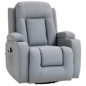 HOMCOM Sillón de Masaje Giratorio con 8 Puntos de Masaje Vi…