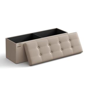 SONGMICS Puff Almacenaje, Baúl de Almacenaje Plegable, 38 x…