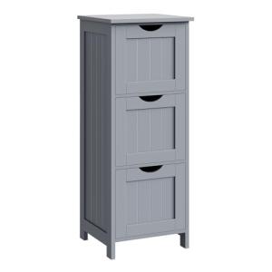 WOLTU Armario de Baño de 3 Cajones, Cajonera Estrecha, Mueb…