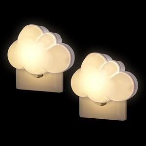 Wetry Luz Nocturna LED Nube para Enchufe 2 Piezas Lámpara Q…
