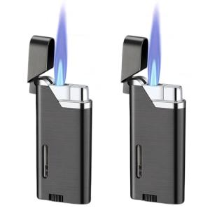 2 mecheros de gas con ventana visible, recargable, resisten…