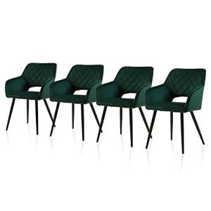 TUKAILAi Juego de 4 sillas de Comedor en Terciopelo, Sillas…