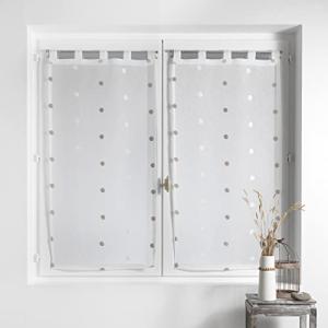 Douceur d'Intérieur 2 Visillo, Poliéster, Blanco, 2 x 60 x…