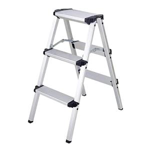 TREPPE Escalera Aluminio Plegable Tijera Doble Cara 3 Pelda…