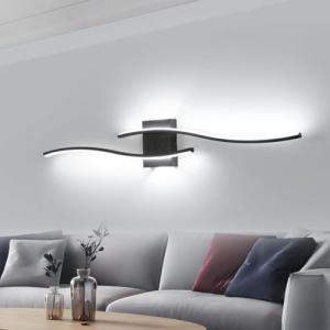 DELIPOP Aplique Pared Interior LED Negro, 27W Lineal Apliqu…