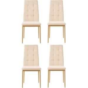 DUPI Pack 4 Sillas Comedor Denia, Silla Tela, Silla Patas d…