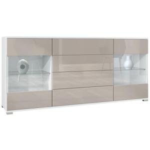 Vladon Aparador Cómoda Bari V2, Cuerpo en Blanco Mate/Frent…